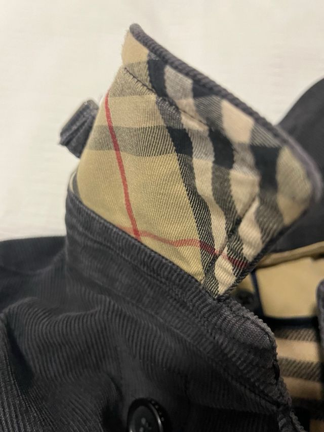 Parka hombre gris de pana Burberry