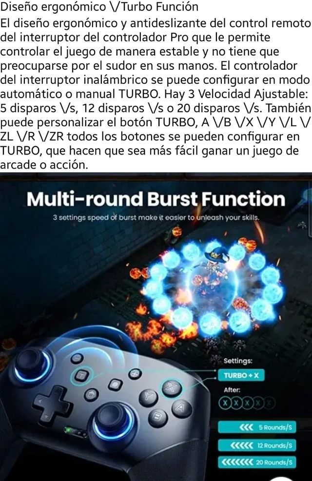 🟢 MANDO INALAMBRICO LED NINTENDO SWITCH PC