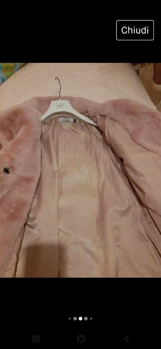 Cappotto in Pelliccia sintetica rosa taglia M