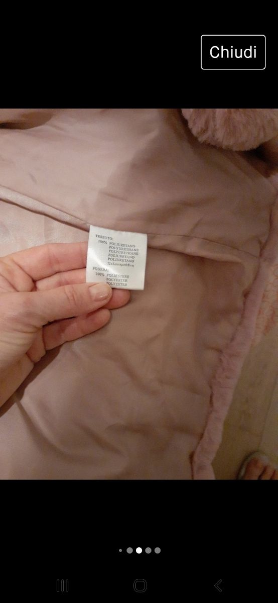 Cappotto in Pelliccia sintetica rosa taglia M