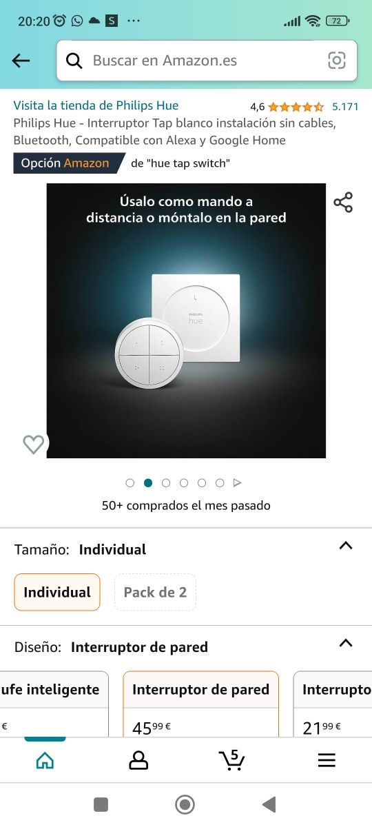Botón mando philips