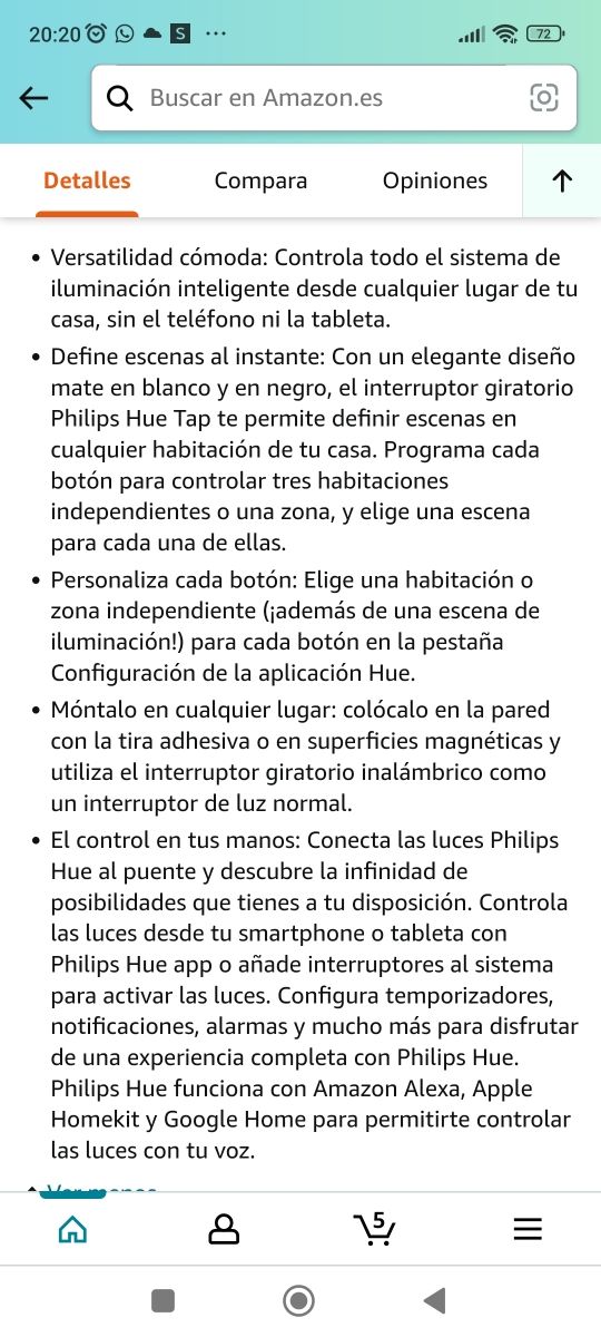 Botón mando philips