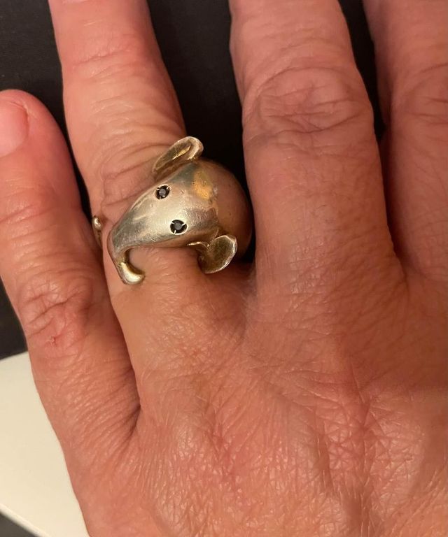 Anello artigianale di campionario in argento 925