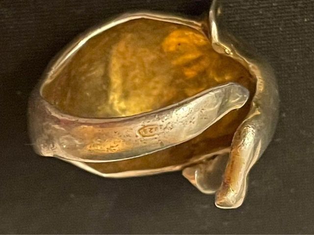 Anello artigianale di campionario in argento 925