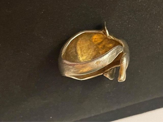 Anello artigianale di campionario in argento 925