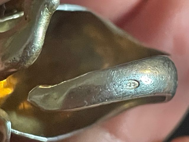 Anello artigianale di campionario in argento 925