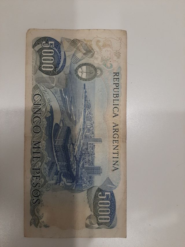 Billete 5000 pesos argentinos