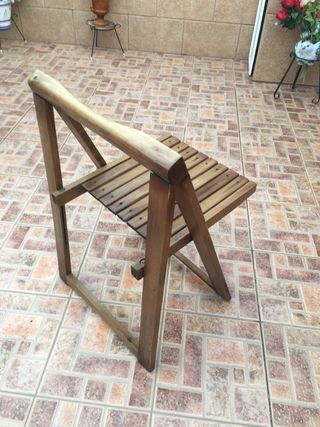 silla madera jardin