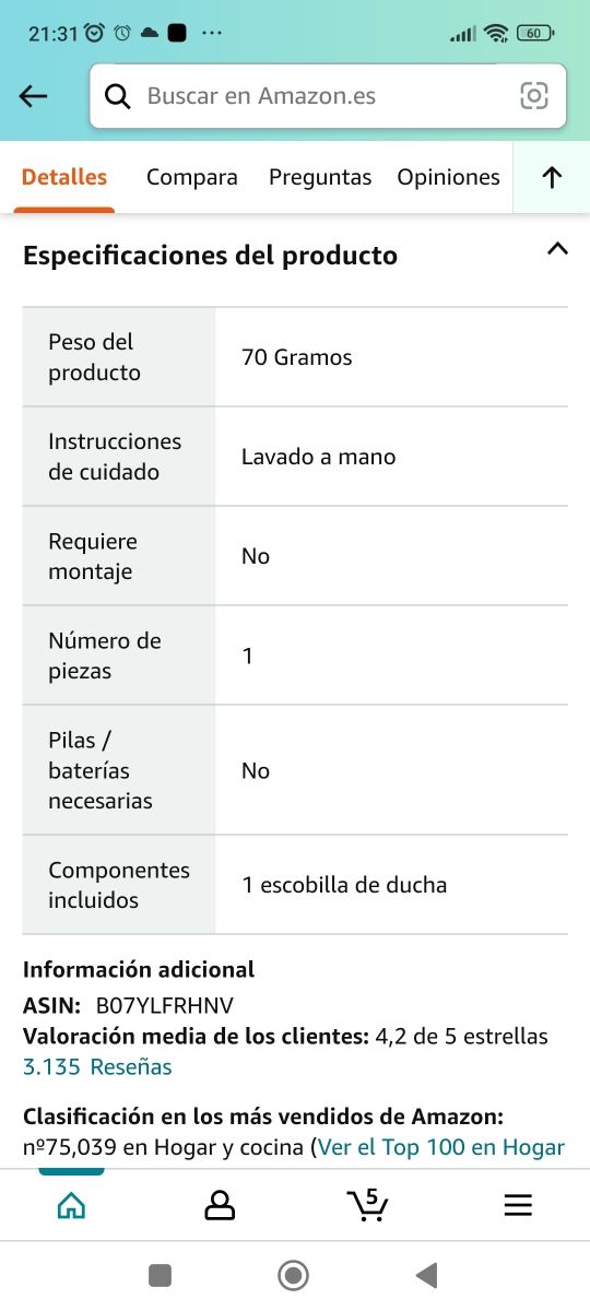 Espátula limpiacristales ducha
