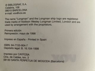 Diccionario inglés nivel avanzado