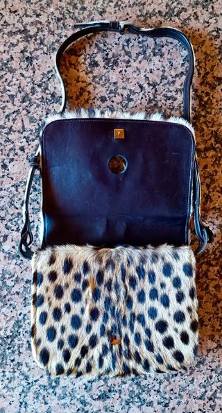 BOLSO DE PIEL FORRADA PELAJE DISEÑO