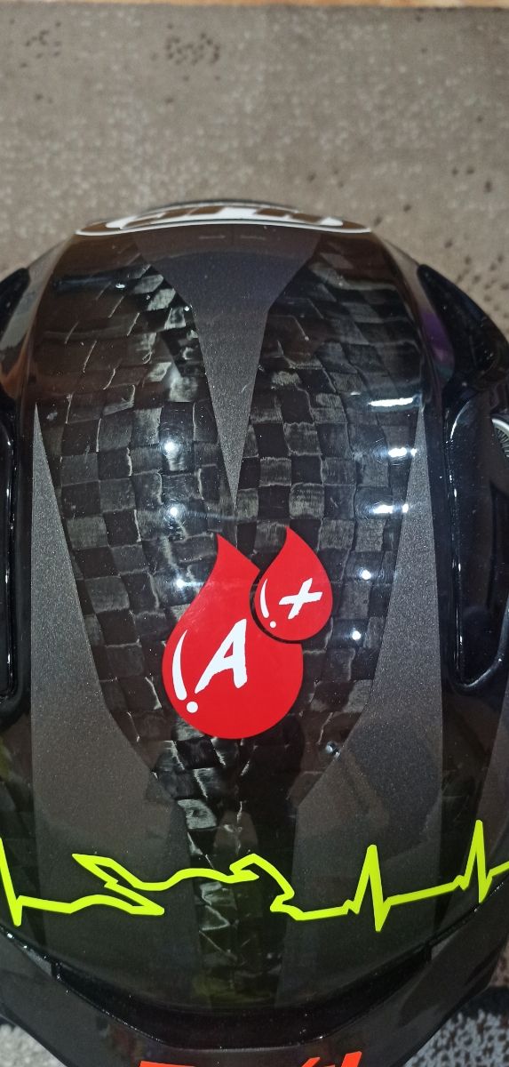 Pegatina grupo sanguíneo para casco 