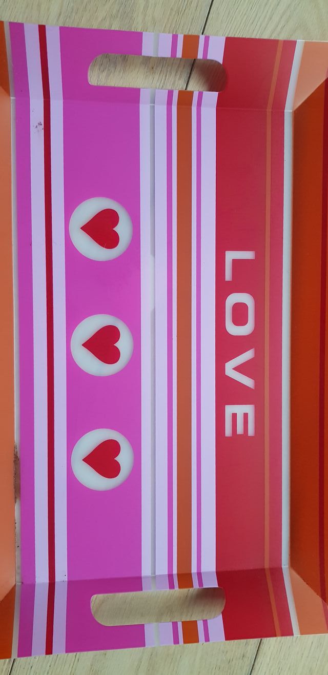 Vassoio resina nuovo Love e cuori