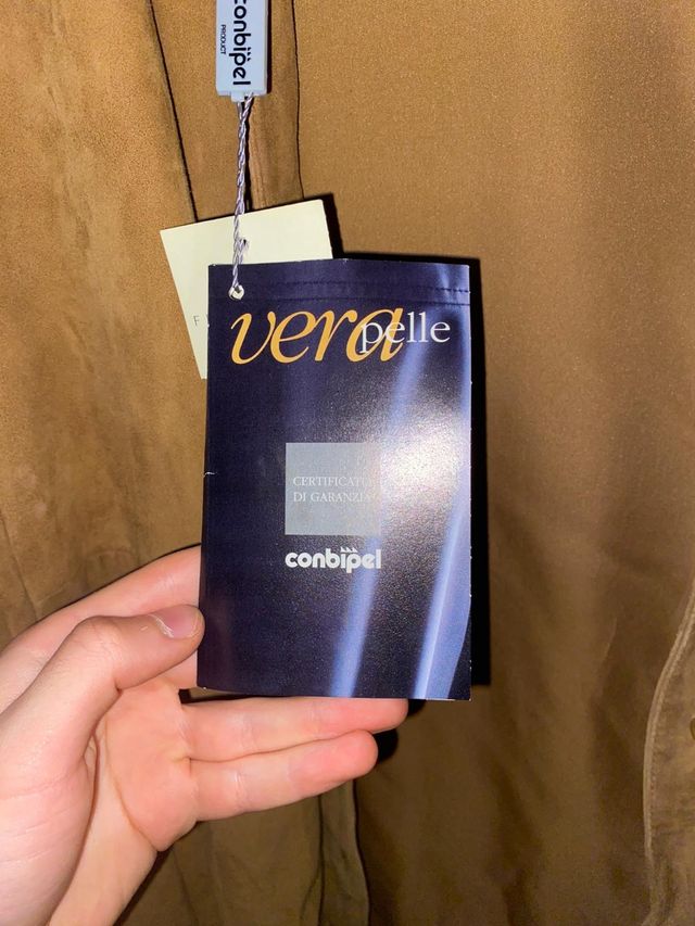 Cappotto Conbipel di vera pelle