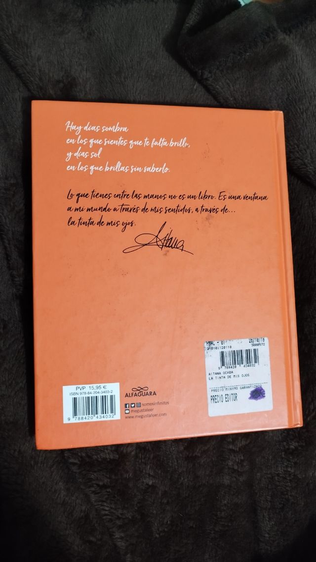 La tinta de mis ojos - Libro Aitana