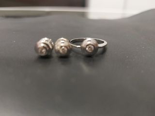 Conjunto oro blanco y brillantes