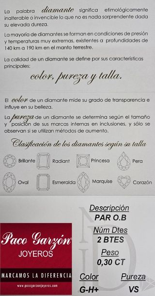 Conjunto oro blanco y brillantes