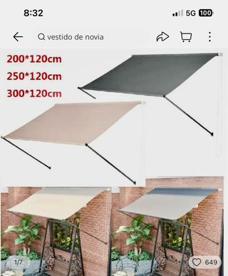 toldo beig para jardin