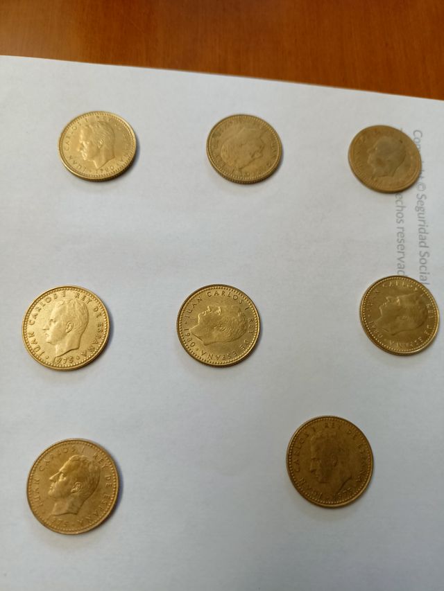 8 MONEDAS DIF. DE 1 PTS CIRC. IDEAL PARA INICIADOS