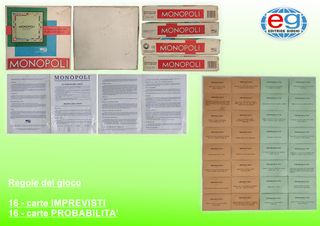 Monopoli scatola quadrata, edizione in lire EG