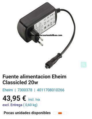 Fuente de alimentación classic led Eheim
