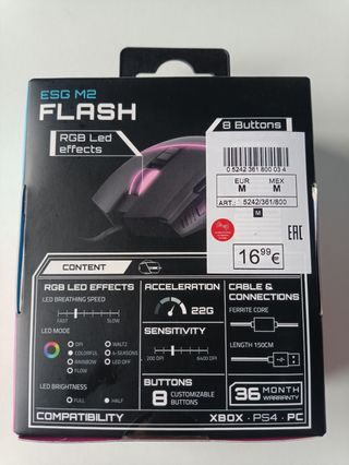 Ratón ordenador Gaming con Luz 