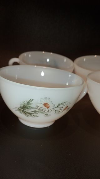 Lote Tazas café/leche ARCOPAL VINTAGE NUEVAS 