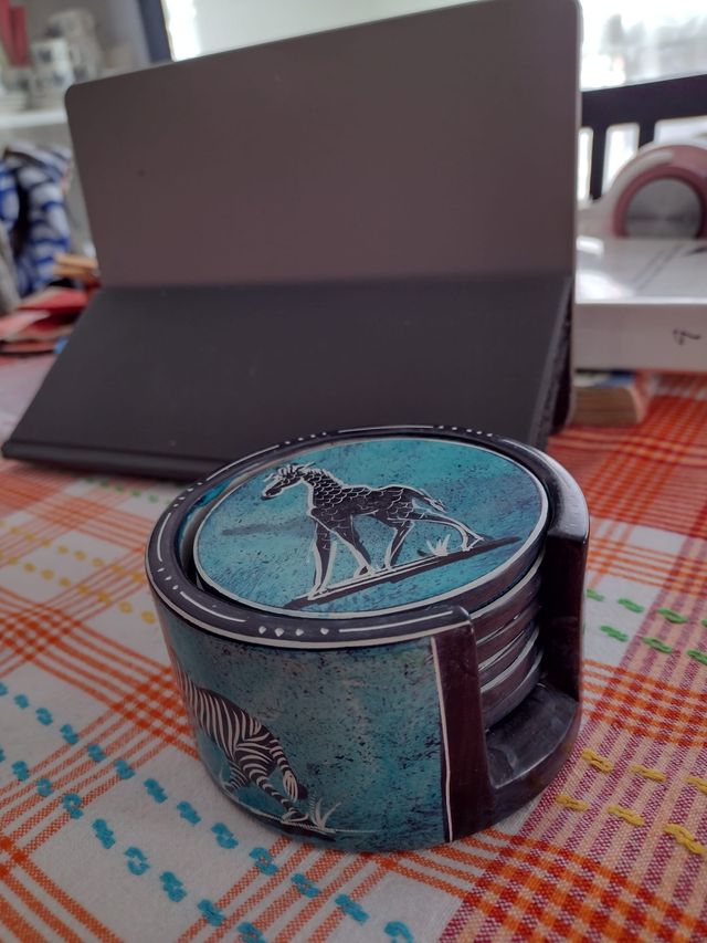 Sottobicchieri in ceramica motivo safari