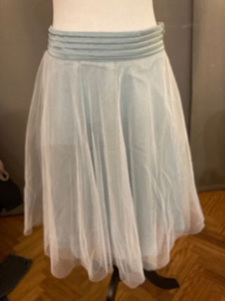 Falda midi azul aguamarina Mia Donna