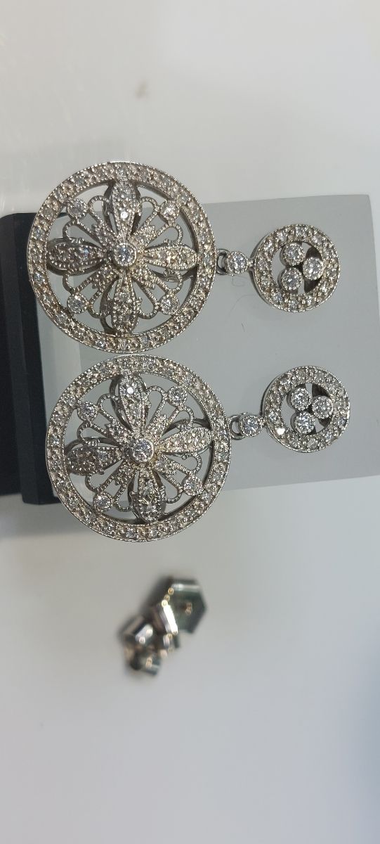 Pendientes oro blanco 18k