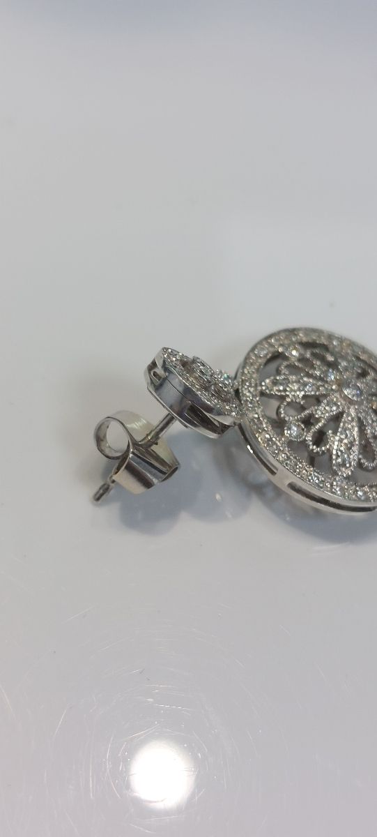 Pendientes oro blanco 18k