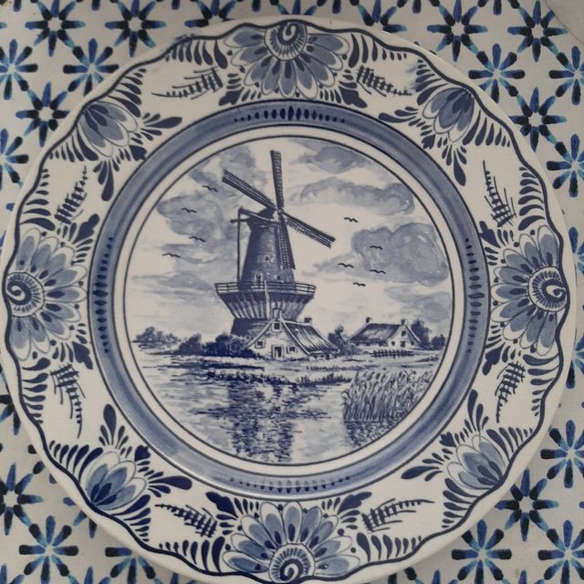 plato de porcelana de delft