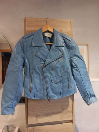Chaqueta biker azul Zara