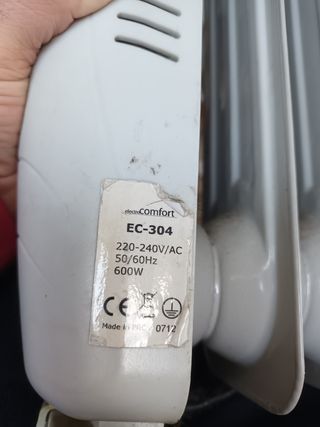Radiador aceite 600W