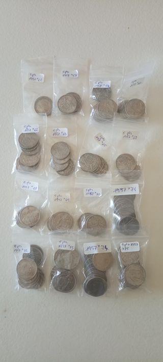 Lote 5 pesetas 1957
