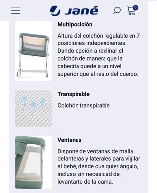 cuna minicuna colecho marca jane baby side