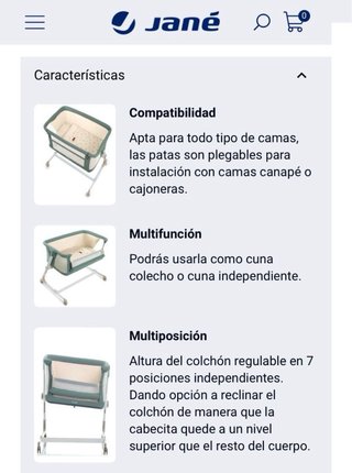 cuna minicuna colecho marca jane baby side