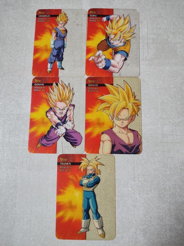 carte Dragonball Z e Dragonball GT Lamincards