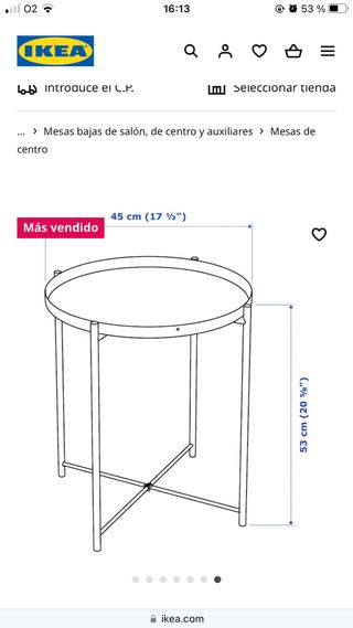 Mesa Auxiliar Ikea Nueva