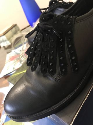 Francesine in pelle con frange n.40 Floreiza