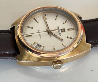 RELOJ ZENITH XL-TRONIC CHAPADO EN ORO AÑO1990