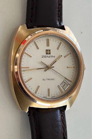 RELOJ ZENITH XL-TRONIC CHAPADO EN ORO AÑO1990
