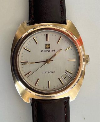 RELOJ ZENITH XL-TRONIC CHAPADO EN ORO AÑO1990