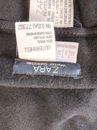 FALDA PAÑO ZARA 38/40