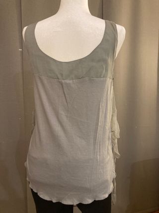 Top fiesta plateado y gris con lentejuelas