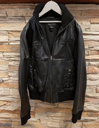 Cazadora de cuero Mango talla M