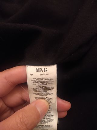 Cazadora de cuero Mango talla M
