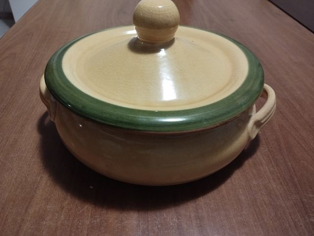 PENTOLA IN TERRACOTTA DA 28cm DECORATA A  MANO