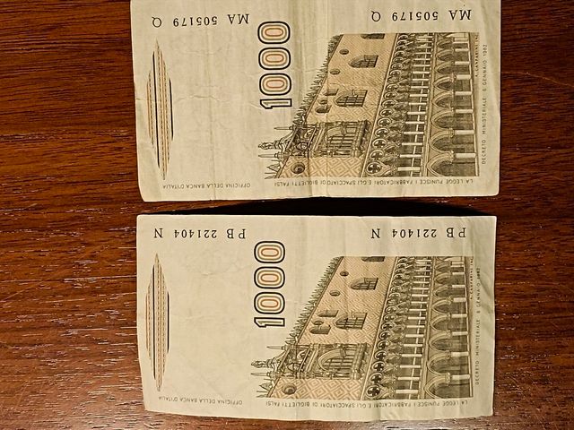 Billetes 1000 LIRE MILL