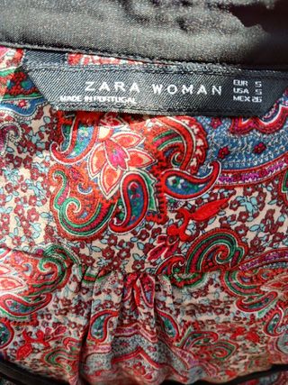 Camisa colorida talla S de Zara